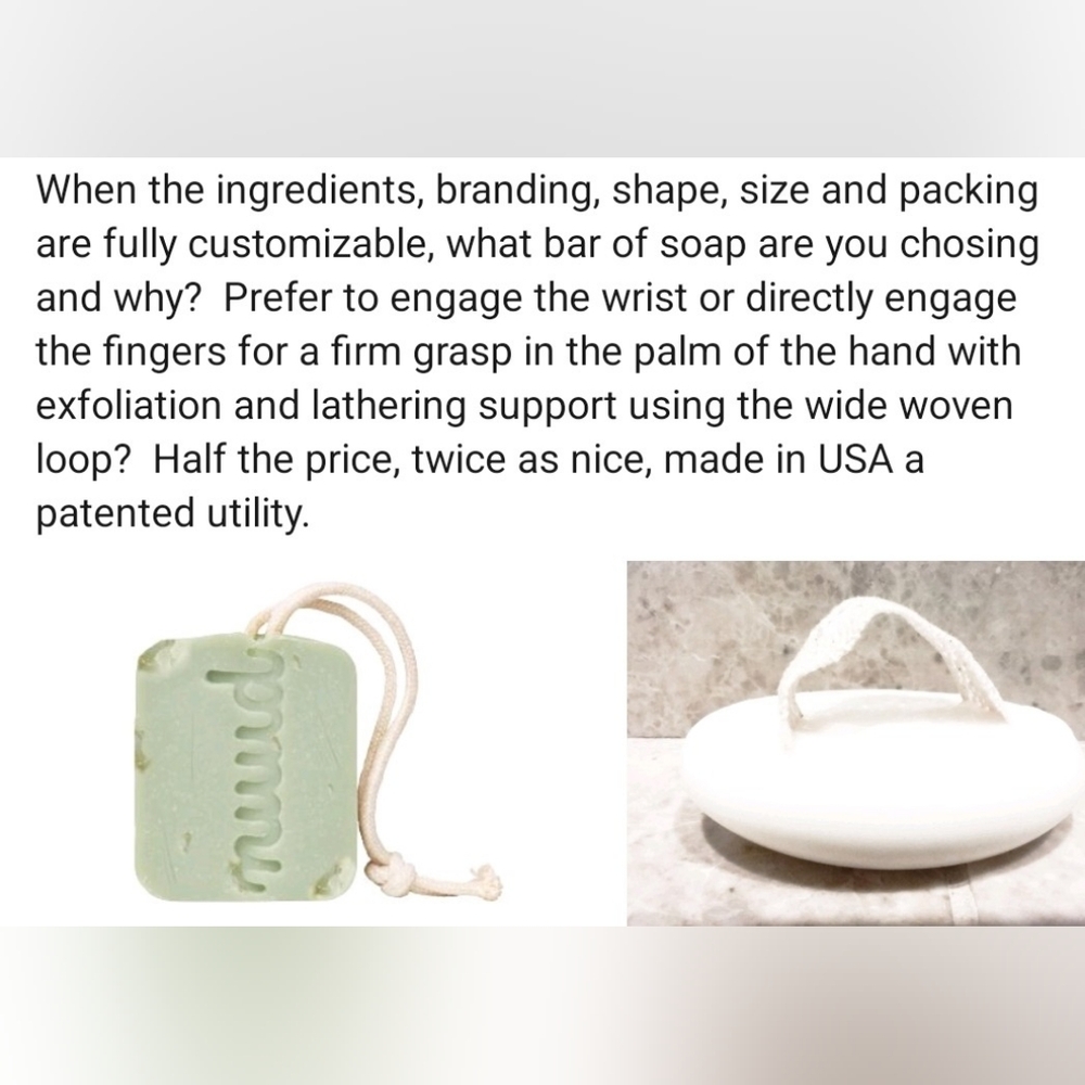 Handcrafted Soap Set in White and Brown - Picture 2 of 2